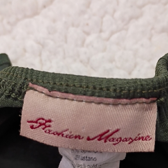 Fashion Magazine Asymmetrical Olive Dress - Picture 5 of 8